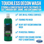 Optimum Touchless Decon Car Wash Soap – pH Neutral, Heavy Duty Decontamination, Touch Free, Spray on and Rinse Off Car Wash and Ceramic Coating Maintenance Multi-Use Formula (32 Oz)