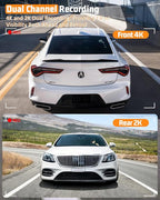 4K Dual Dash Cam Front and Rear, 4K+2K Dashcam with 5GHz WiFi & APP Control, Dash Camera for Cars with 64GB Card, 24H Parking Monitor, Night Vision, Loop Recording, G-Sensor, WDR, 3.2" IPS Screen