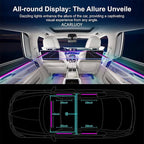Acrylic Car LED Ambient Light, Fiber Optic Interior Light Strip, 24 Million Types, Ambient Light KKT that Swings with The Melody of Music (Dreamcolor 10 in 1)