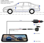 9.66 Inch IPS Mirror Dash Cam 1080P Front 480P Rear Dual Lens Touch Screen Dash Cam Front and Rear 150° Wide Angle Night Vision Loop Recording Reverse Assistance Motion Detection