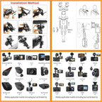 Dash Cam Mirror Mount Holder - Professional Rearview Mirror Dash Cam Mount with Various Joints fits Yi/Rove/Rexing/Falcon/Old Shark/VANTRUE/KDLINKS/WheelWitness On-Dash Mounted Cameras