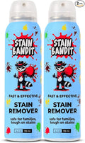 Stain Remover Spray | Non-Toxic Stain Remover Family Safe Formula | Bag-On-Valve 360° Continuous Spray Bottle | Cleaner for Clothes, Upholstery, Carpet & Car Seats 4.2 Oz, (Pack of 2)