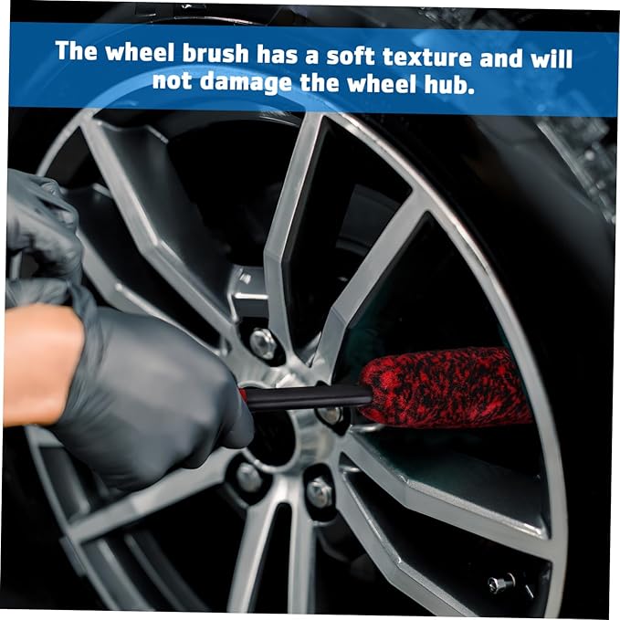 9pcs Wheel Cleaning Brush Flexible Tire Brushes for Automotive Detailing Car Wheel Cleaning Tools for Cars Suvs and Trucks
