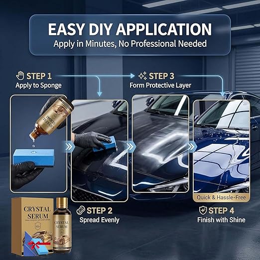 Crystal Serum – Advanced Graphene Ceramic Coating for Cars, Graphene Ceramic Coating for Cars – 9h Hardness, Crystal Serum for Cars