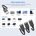 MOGOOD USB 2.0 Multiport Adapter & Splitter - 2M USB Extension Cord for Charging, Data Transmission, Hard Drive, MacBook, Laptop