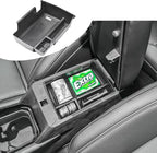 RUNROAD Center Console Organizer Tray Compatible with Jeep Compass 2022 2023 2024 2025 Accessories, Armrest Tray Secondary Storage Box Insert Console Organizer Card Container, Black (NOT For Ltd)