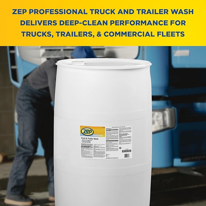 Zep Premium Truck and Trailer Wash - 55 Gallon (One Drum) 1041625 - Professional Strength, Liquid (Business ONLY, Delivered VIA Truck)