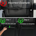 GMQ Backseat Car Organizer with Touch Screen,Protectors Kick Mats Travel Accessories for Kids,Multifunctional Seat Back Organizer Car Travel Organizer Accessories (Black, 1PC)