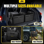 MIKKUPPA Car Trunk Organizer - Split Design Collapsible Small Trunk Organizer for Groceries, Car Storage Organizers for SUV Auto Truck Van with Non Slip Bottom (Black, 2Pack)