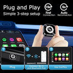 Wireless CarPlay Adapter 4-in-1,2026 Upgraded Screen Mirroring,Support Mirror Link/AirPlay for Apple CarPlay & Android Auto,for Cars with Wired CarPlay, Fast Auto-Connection, Plug & Play
