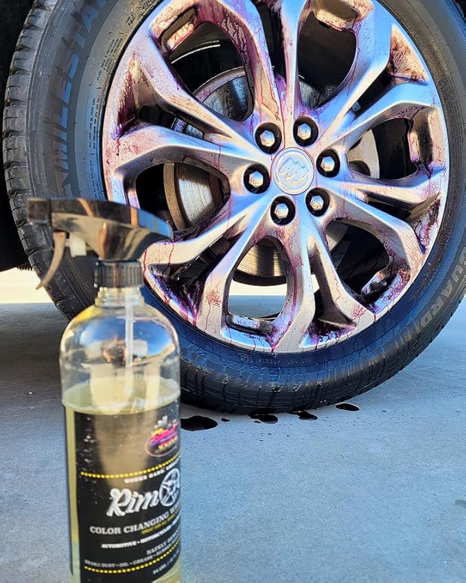 Rim Job RJ-32 Color Changing Wheel Cleaner NON Acid Iron Remover, Safe On Most Rim Finishes Cars, Trucks, Motorcycles 32 fl oz