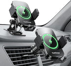 Wireless Car Charger, 15W Fast Charging Auto-Clamping Phone Holder Phone Mount【Windshield+Vent+Dash】 Car Accessories for Women Men fit for iPhone 17 16 15 14 13 12 Pro Max 11 XR XS, Samsung Galaxy
