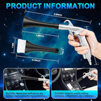 2 Nozzles Air Cleaning Gun, Dry Cleaning Gun Quickly Blasts Dust, Dirt and Grime from Surface, Dryer Air Blow Gun Works with Air Compressor, Car Detailing Tool for Interiors Exteriors Deeply Cleaning