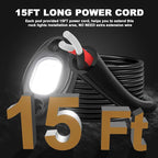 Pure White Rock Lights-24Chip High Power 6000k Pure White, 15FT Cable Each Light, Aluminum Case, Waterproof IP68 Underglow Lights for Trucks Jeep UTV ATV(8 PCS)