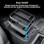 BIBIBO 2Packs for 2026 Subaru Outback Center Console Organizer 2026 Subaru Outback(Premium,Limited,Touring,Wilderness,Limited XT,Touring XT) Console Tray 2026 Outback Console Insert Tray-Double Layers