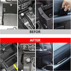 4PCS Center Console Organizer Storage Box Fits 2018-2023 for Jeep Wrangler JL JLU & Gladiator JT Gear Shift Console Tray Organizer, Hanging Armrest Storage Box, Co-Pilot Organizer