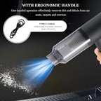 Handheld Car Vacuum, 14500PA Rechargeable 4 in 1 Vacuum Cleaner & Air Duster with Multi-Nozzles, Portable Cordless 120W High Power Hand Held Vacuum for Car Home Office Pet