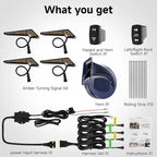 DREAMIZER UTV Turn Signal Kit with Horn, Plug and Play, Pre-Wired, UTV ATV Blinker with Rocker Switch Universal Street Legal Kit with Hazard light Compatible with Polaris, Can-Am, Teryx, CFMOTO