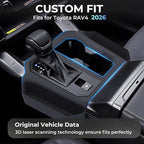 Center Console Organizer Tray Storage Box for Toyota RAV4 2026, Interior Accessories for 2026 RAV 4, Black