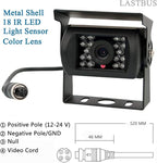 Backup Camera, Reversing Camera, Waterproof Night Vision Wide View Angle Rear View Camera with 4 Pin GX12-4 Connector for RV Camper Truck Trailer Bus Van