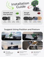LISEN 15W Magsafe Car Mount Charger, Magnetic Wireless Car Charger, Suction Phone Mount, Vacuum Magnetic Phone Holder for Car Charger for iPhone 17 Pro Max 16 15 14 13 12, Samsung,Pixel, Gifts for Mom