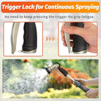AUTOMAN Garden Hose Nozzle-7 Patterns Sprayer-2 Pack, Metal High Pressure Spray Nozzle, Heavy Duty Labor-Saving Design Water Hose Nozzle for Garden Watering, Car Washing, Window Cleaning, Pets Bathing