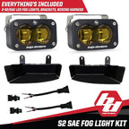 Baja Designs S2 LED SAE Fog Pocket Light Kit for Dodge Ram 2500/3500 2019+ Truck - Amber Lens