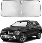 EcoNour Windshield Sunshade Compatible for Mercedes Benz GLC300 2016-2020 2021 2022, Sun Visor for Front Windshield & Window Sun Shade Cover, UV Heat Blocker & Protector, Car Accessories