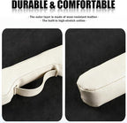 2026 New Car Seat Gap Filler 2 Pack,Leather Seat Gap Filler Strip with Fix Strap to Avoid Items from Falling,Universal Car Seats Gaps Plug Cars Interior Accessories (Off-White)