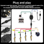 DREAMIZER UTV Turn Signal Kit with Horn, Plug and Play, Pre-Wired, ATV Blinker with Lever Column Switch Universal Street Legal Kit with Hazard light Compatible with Polaris, Can-Am, Teryx, CFMOTO