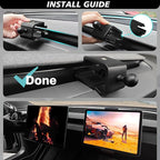 BestEvMod Dashboard Car 1/4 Screw Mount Phone Holder Tablet Mag Safe Compatible with Refreshed Tesla Model Y Juniper Model 3 Highland fits for All Phones & Android 360° Adjustable (Tablet Holder)