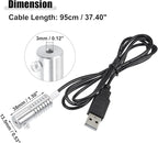 ACROPIX 3mm 0.12" 2W LED Aluminum Light Source Illuminator Decoration USB LED Light for Car DIY White - Pack of 1