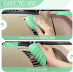 TeSabMi Car Cleaning Gel Car Cleaning Putty Car Putty Car Interior Cleaner Car Slime Car Detailing Kit Car Accessories Gifts for Men Women Stocking Stuffers Green