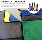 GALPADA 4pcs 30x40cm Dual-Tone Plush Fleece Car Wash Towels, Ultra Absorbent Microfiber Cleaning Cloths for Auto Detailing and Interior Care Random Color