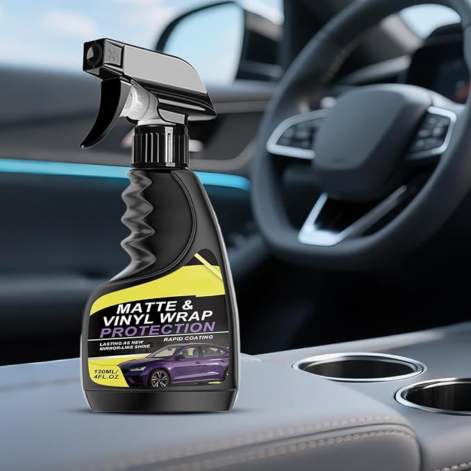 Hydrophobic Detailer Spray, UV Protection Auto Cleaner, 120ml Bottle Solution, Advanced Polymer Coating Spray, Interior Care with Gloss Finish, Vehicle Maintenance Fluid for Dashboard Panels