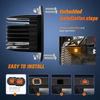 Nilight Flush Mount LED Light Pods 2 PCS 42 W Amber Upgraded Spot Flood Combo Driving Fog Lights Off Road Lights Bumper LED Work Light for Truck SUV ATV UTV Pickup Van Boat Tractor