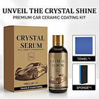 Crystal Serum Ceramic Coating, Advanced Graphene Ceramic Coating For Cars, 9h Graphene Coating For Auto Detailing, Crystal Coating For Car Paint Protection (1PC)