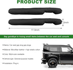 2 PCS Leather Car Seat Gap Filler, Auto Seat Blocker Organizer Fill The Gap Between Seat and Console, Universal Gap Filler Plug Stop Things from Dropping for Car SUV Truck (Black)