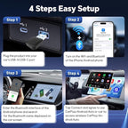 Carlinkit Wireless CarPlay/Android Auto Adapter - 2026 Mini Ultra Compatible with Factory Wired CarPlay/Android Auto Car, USB-A/C Plug & Play, 5.8GHz Dongle, Auto-Connect, OTA Upgrade