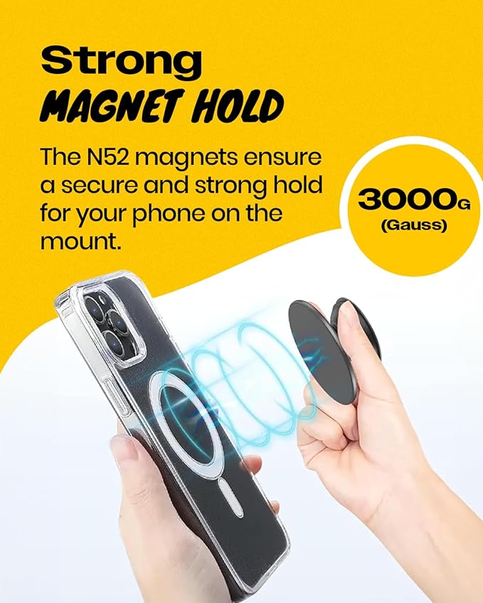 On The Grip Compatible with Magsafe Ultra-Thin Collapsible Phone Grip – Sleek Magnetic Phone Holder for iPhone & Android, 360 Rotation, Wireless Charger Compatible, Durable & Portable (Turquiose)