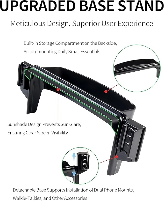 Magnetic Car Phone Holder for 2023 2024 2025 2026 Honda Pilot Accessories Apply to 7/9 Inch Touch Screen Fixed Clip MagSafe Passenger Cell Phone Mount Hands-Free 360 Degree Rotation