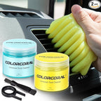 ColorCoral Car Cleaning Gel 2Pack Car Clean Putty, Universal Car Interior Cleaner Slime, Perfect Keyboard Cleaning Kit Supplies, Auto Detailing Tools Accessories, Dust Remover Gifts for Men Women