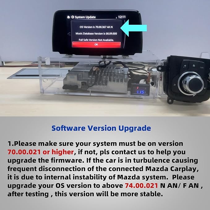 Dasbecan TK78-66-9U0C Wireless Mazda Apple Carplay Retrofit Kit Compatible with Mazda 2 3 6 CX3 CX5 CX9 MX5 2014-2020, Car Play Adapter (Only Supporting Wireless Carplay NO Android Auto)