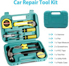 Car Emergency Roadside Tool kit,Road Side Safety Assistance Kit for Women Men Adult,Auto Truck Vehicle Emergency Bag with Shovel Jumper Cable First Aid Kit