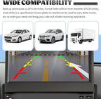 License Plate Backup Camera,170° Wide Angle License Plate Camera with LED HD Night Vision Design,Water Resistant Back up Cameras for Cars for US Licenses Plates,Cars,SUVs