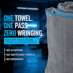 Rapid Dry Towels Original 2.0 Microfiber Car Drying Towel | 150 x 75cm | Extra Large Channel Weave Drying Cloth | Ultra Absorbent, Scratch-Free, Auto Detailing Towel for Cars SUVs Trucks & Boats