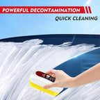 Automotive Oil Film Cleaning Brush with Reusable Foam Sprayer, Upgraded Antifog Glass Cleaning Board, Glass Oil Film Remover for Car Windows & Windshields, Versatile Car Glass Cleaner Brush (White)