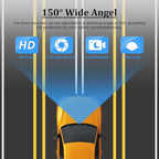 Dash Camera for Car - 3 Inch 1080P IPS Touchscreen Car Camera - G-Sensor/Loop Recording / 24H Parking Monitor / 150° Wide Angle/Night Vision/Exposure Compensation/Support TF Card