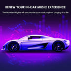 Interior LED Strip Light - 48 LED DIY 16 Million Colors, Microphone App Control, Smart Phone Music Sync RGB Under Dash Waterproof Lighting Kit with Car Charger, USB DC 12V
