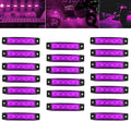 20 Pcs Purple LED Rock Strip Lights,Wheel Well Underglow Lighting Kits,Car Rock Lights Exterior Side Marker Lights for Wrangler Truck Golf Cart RV RV SUV Offroad